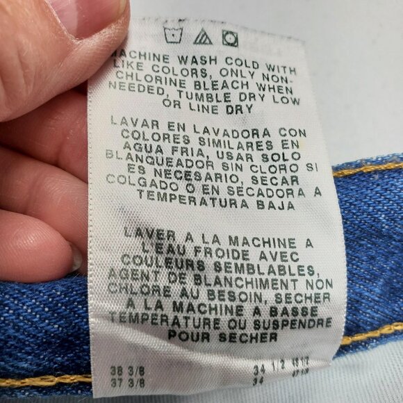 Wrangler Riggs Jeans Mens 36x34 Blue Workwear Utility Carpenter 3W050AI Denim - Picture 8 of 8